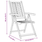 Gartenstuhl 8 pcs Braun 57 x 72 x 109 cm Massivholz Akazie