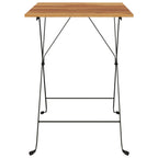 Bistrotisch Klappbar 55x54x71 cm Massivholz Teak und Stahl