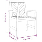 Garten-Essstühle 3 Stk. Massivholz Akazie