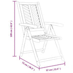 Gartenstühle Verstellbar 2 Stk. Massivholz Akazie