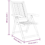 Gartenstühle Verstellbar 3 Stk. Massivholz Akazie