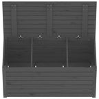 Gartenbox Grau 101x50,5x46,5 cm Massivholz Kiefer