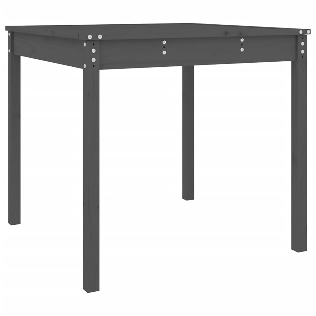 Gartentisch Grau 82,5x82,5x76 cm Massivholz Kiefer