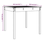 Gartentisch 82,5x82,5x76 cm Massivholz Douglasie