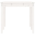 Gartentisch Weiß 159,5x82,5x76 cm Massivholz Kiefer