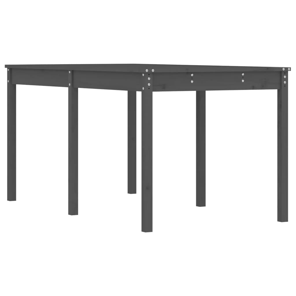 Gartentisch Grau 159,5x82,5x76 cm Massivholz Kiefer