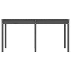 Gartentisch Grau 159,5x82,5x76 cm Massivholz Kiefer
