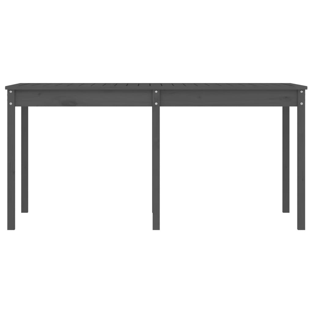 Gartentisch Grau 159,5x82,5x76 cm Massivholz Kiefer