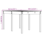 Gartentisch Grau 159,5x82,5x76 cm Massivholz Kiefer