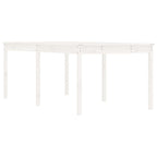 Gartentisch Weiß 203,5x100x76 cm Massivholz Kiefer