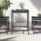 Gartentisch Grau 82,5x82,5x110 cm Massivholz Kiefer