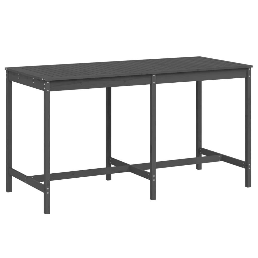 Gartentisch Grau 203,5x90x110 cm Massivholz Kiefer