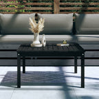 Gartentisch Schwarz 82,5x82,5x45 cm Massivholz Kiefer