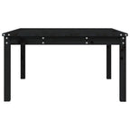 Gartentisch Schwarz 82,5x82,5x45 cm Massivholz Kiefer