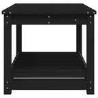 Gartentisch Schwarz 82,5x50,5x45 cm Massivholz Kiefer