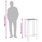 Garten-Bartisch 60x60x105 cm Massivholz Akazie