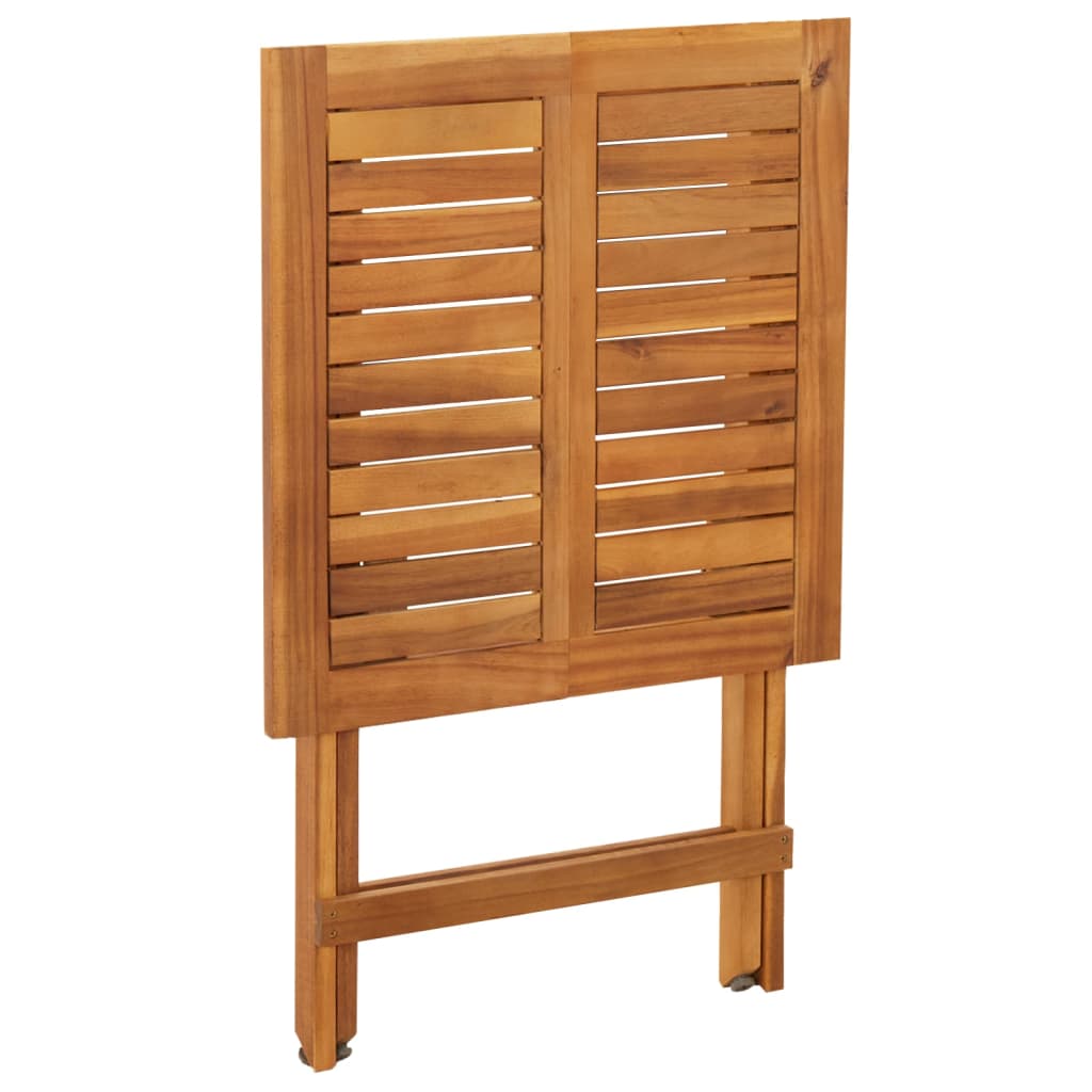 3-tlg. Bistro-Set Klappbar mit Kissen Massivholz Akazie