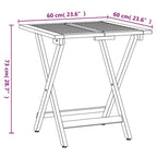 3-tlg. Bistro-Set Klappbar mit Kissen Massivholz Akazie