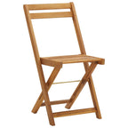 3-tlg. Bistro-Set Klappbar mit Kissen Massivholz Akazie