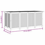 Gartenbox 175x80x75 cm Massivholz Akazie