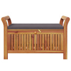 Garten-Truhenbank mit Kissen 91 cm Massivholz Akazie