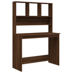 Schreibtisch mit Regal Braun Eiche 102x45x148 cm Holzwerkstoff