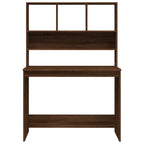 Schreibtisch mit Regal Braun Eiche 102x45x148 cm Holzwerkstoff