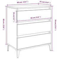 Sideboard Weiß 60x35x70 cm Holzwerkstoff