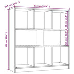 Bücherregal Braun Eichen-Optik 97,5x29,5x100 cm Holzwerkstoff