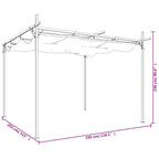 Pergola mit Schiebedach Anthrazit 295x292x230 cm