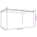 Pergola mit Schiebedach Creme 395x292x230 cm