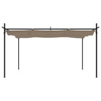 Pergola mit Schiebedach Taupe 395x292x230 cm