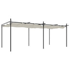Pergola mit Schiebedach Creme 589x292x230 cm