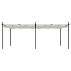 Pergola mit Schiebedach Creme 589x292x230 cm