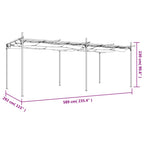 Pergola mit Schiebedach Anthrazit 589x292x230 cm