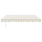 Markise Einziehbar Creme 4x3 m Stoff und Aluminium