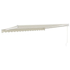 Markise Einziehbar Creme 4x3 m Stoff und Aluminium