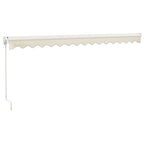 Markise Einziehbar Creme 4x3 m Stoff und Aluminium