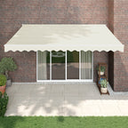 Markise Einziehbar Creme 4x3 m Stoff und Aluminium