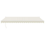 Markise Einziehbar Creme 5x3 m Stoff und Aluminium