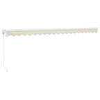 Markise Einziehbar Creme 5x3 m Stoff und Aluminium