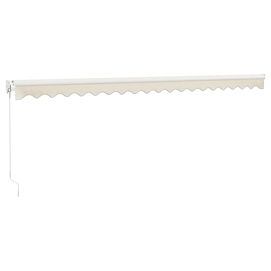 Markise Einziehbar Creme 5x3 m Stoff und Aluminium