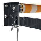Markise Einziehbar Gelb und Weiß 4,5x3 m Stoff und Aluminium