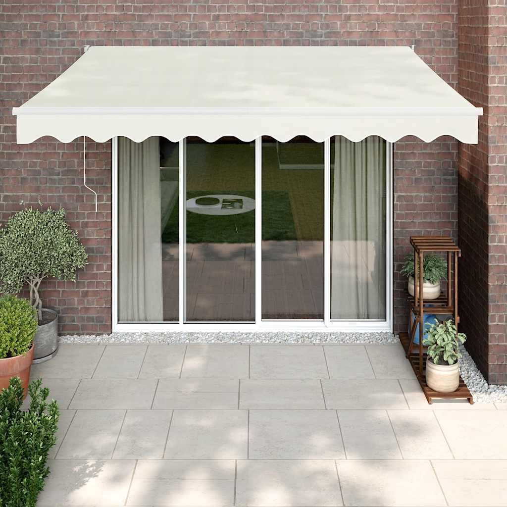 Elektrische Markise mit Kurbel Creme 3x2,5 m