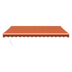 Elektrische Markise mit Kurbel Orange und Braun 4x3 m