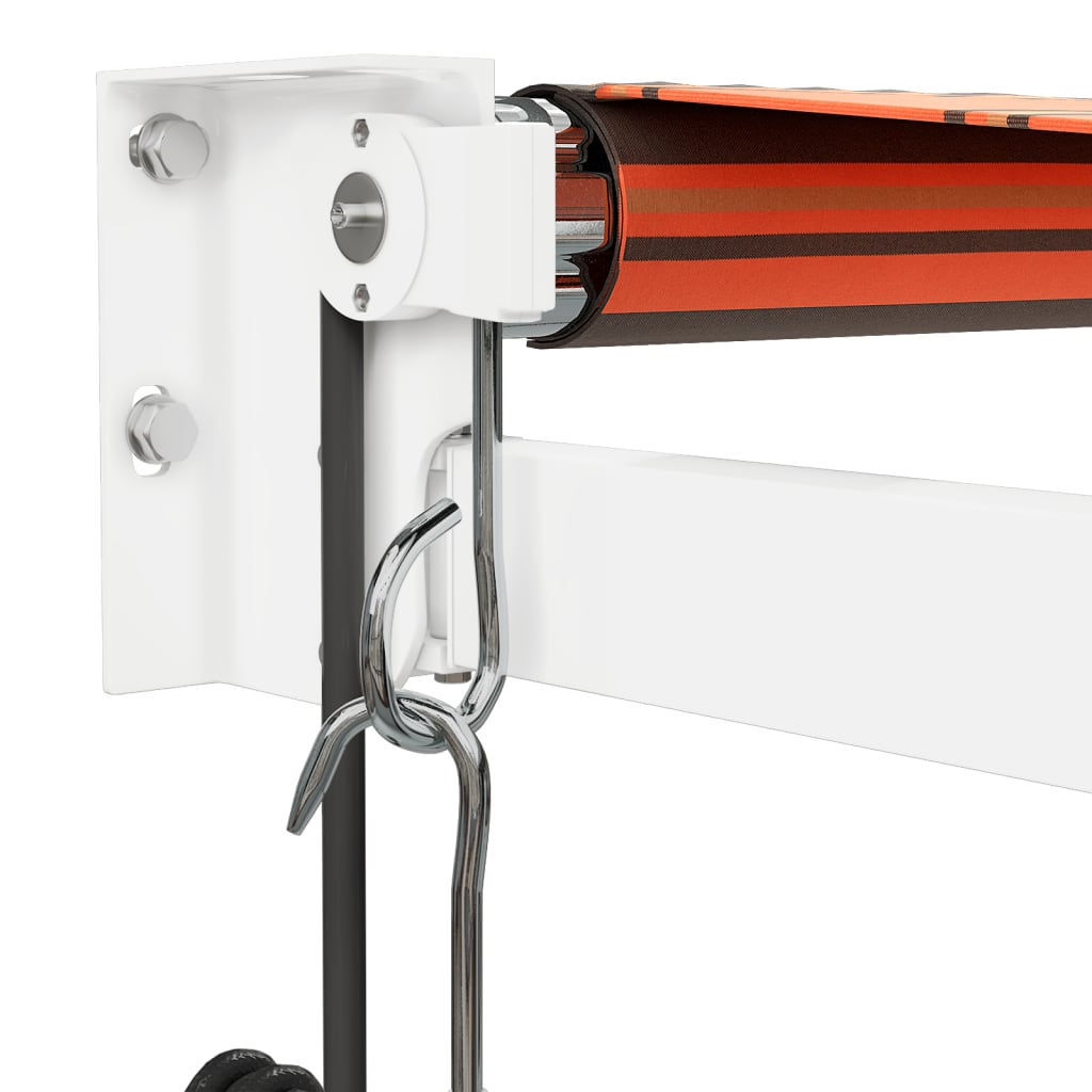 Elektrische Markise mit Kurbel Orange und Braun 4x3 m
