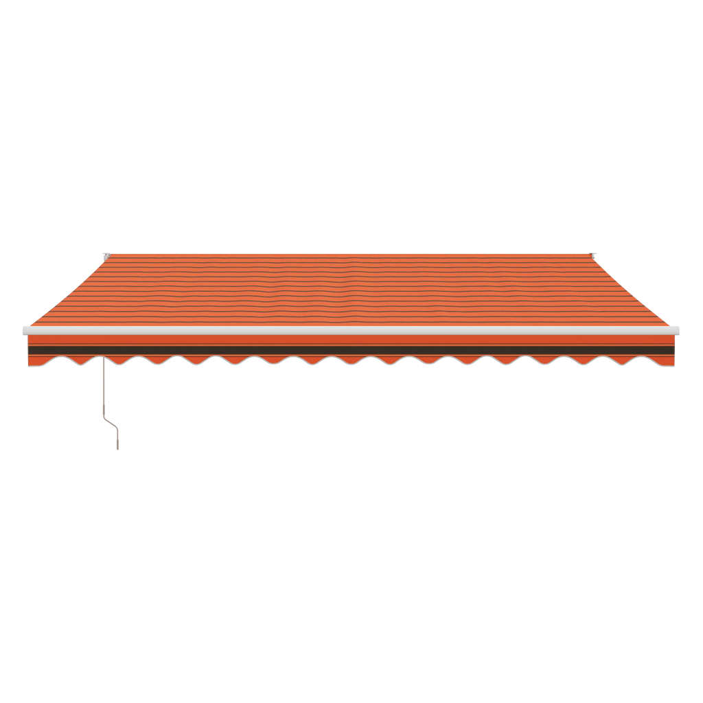 Elektrische Markise mit Kurbel Orange und Braun 4,5x3 m