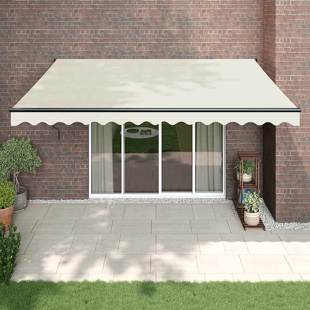 Elektrische Markise mit Kurbel Creme 4x3 m