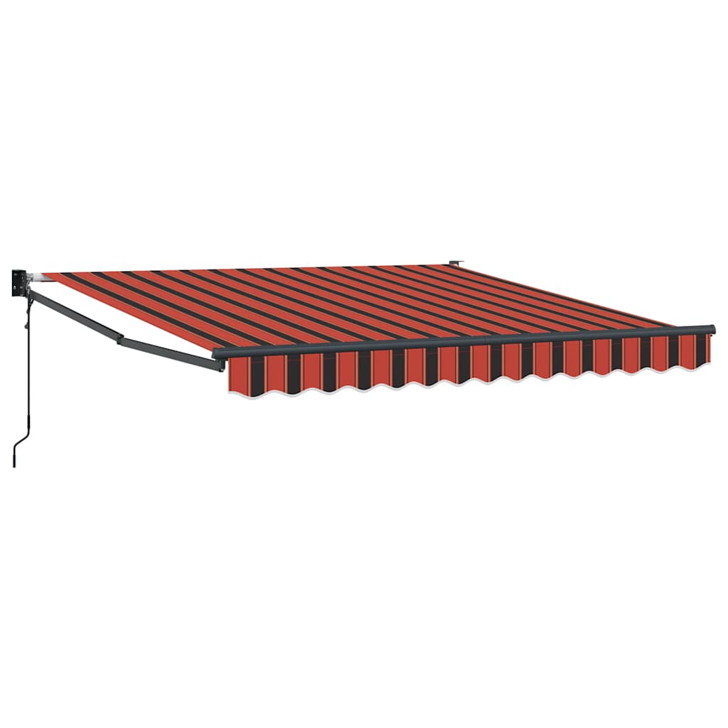 Elektrische Markise mit Kurbel Orange und Braun 3,5x2,5 m