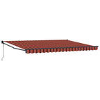 Elektrische Markise mit Kurbel Orange und Braun 4,5x3 m